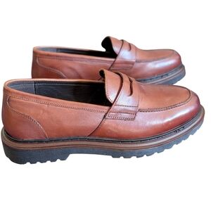 Wojas Men's Brown Leather Penny Loafers 42 Classic Preppy Business Casual